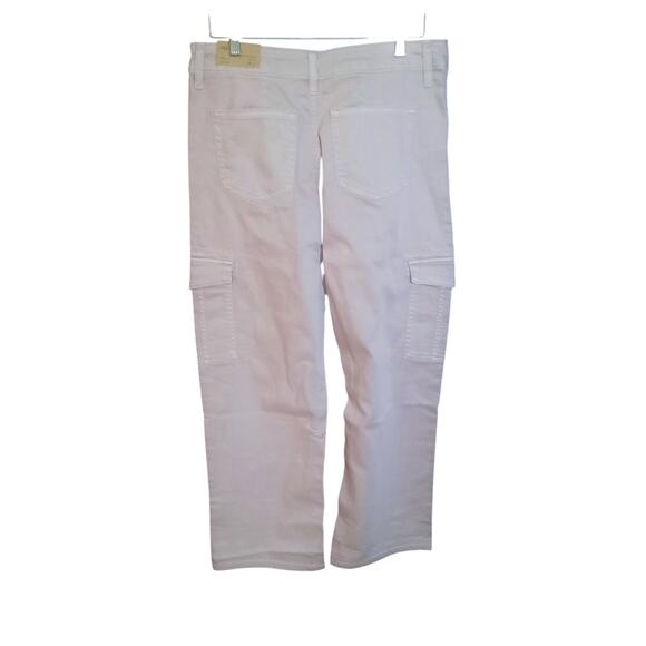Edgely Womens Pink Mid Rise Boyfriend Straight Cargo Jeans Size 10 Short NWT - Picture 3 of 8